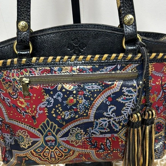 Elegant Black and Red Patterned Women's Bag - Picture 3 of 16